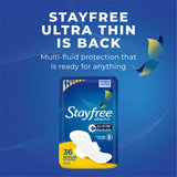 Stayfree® Ultra Thin Regular Pads, With Wings