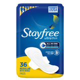 Stayfree® Ultra Thin Regular Pads, With Wings